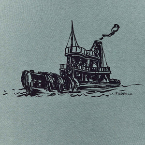 S/s pioneer graphic t-shirt by Filson | Smoke green/towboat (Green)