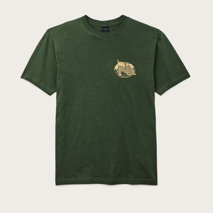 S/s pioneer graphic t-shirt by Filson | Dark timber/long hau (Green)