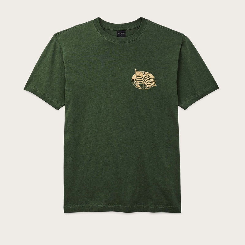 S/s pioneer graphic t-shirt by Filson | Dark timber/long hau (Green)