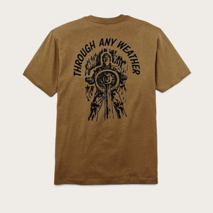 S/s pioneer graphic t-shirt by Filson | Gold ochre / captain (Gold)