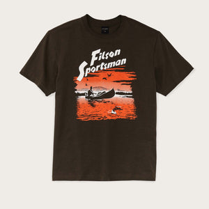 S/s pioneer graphic t-shirt von Filson | Coffee canoe (Brown)