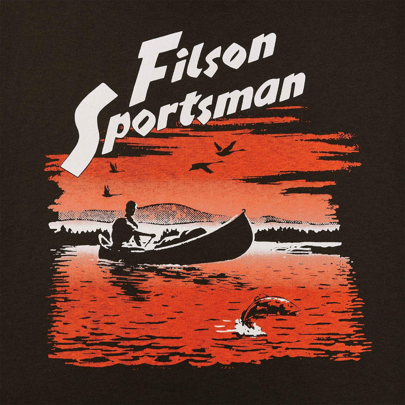 S/s pioneer graphic t-shirt von Filson | Coffee canoe (Brown)